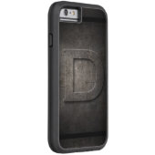Black Metal D Monogram Iphone Case (Achterkant/Rechts)