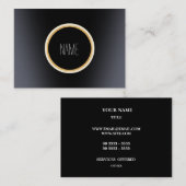 Black Metal Elegant Visitekaartje (Voorkant / Achterkant)