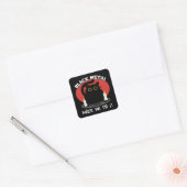 Black Metal Funny Quote | Zwarte satanische kat Vierkante Sticker (Envelop)