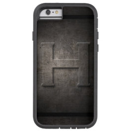 Black Metal H Monogram Iphone Case