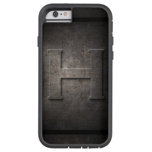 Black Metal H Monogram Iphone Case (Achterkant)