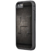 Black Metal H Monogram Iphone Case (Achterkant Links)
