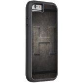 Black Metal H Monogram Iphone Case (Achterkant/Rechts)