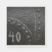 Black metal industrial-style man's partij servet (Voorkant)