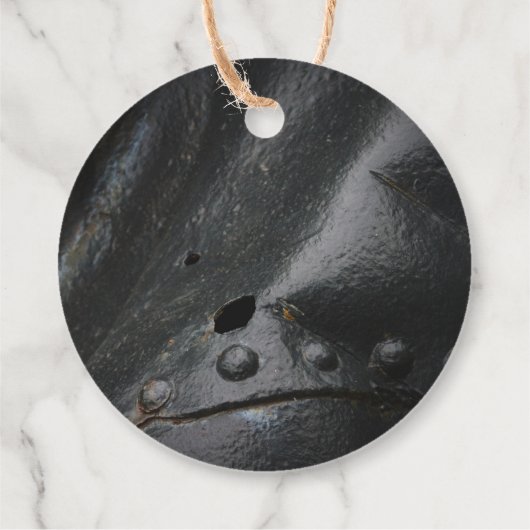 Black metal loft-stijl man's party bedankjes labels (Achterkant)