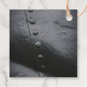 Black metal loft-stijl man's party bedankjes labels (Achterkant)