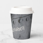 Black metal loft-stijl man's party papieren bekers (Achterkant)