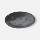 Black metal loft-stijl man's party papieren bordje (Gekanteld)