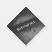 Black metal loft-stijl man's party servet (Hoek)