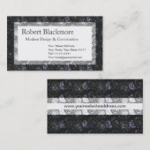 Black Metal Mannen Construction Abstract Patroon Visitekaartje (Voorkant / Achterkant)