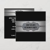 Black Metal Mans Pensioenfeest Kaart (Voorkant / Achterkant)