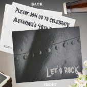 Black metal minimalistische man partij kaart