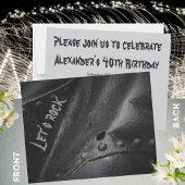 Black metal minimalistische man partij kaart