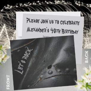 Black metal minimalistische man partij kaart