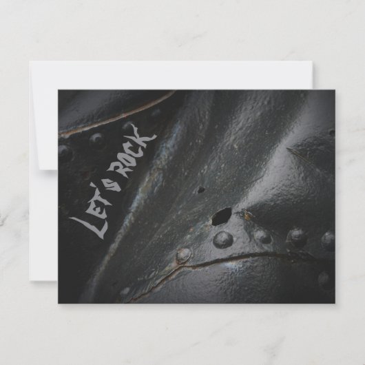 Black metal minimalistische man partij kaart (Voorkant)