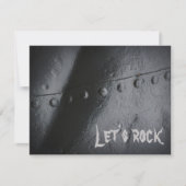 Black metal minimalistische man partij kaart (Voorkant)