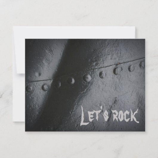 Black metal minimalistische man partij kaart (Voorkant)