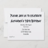 Black metal minimalistische man partij kaart (Achterkant)