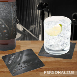 Black metal minimalistische man partij kartonnen onderzetters