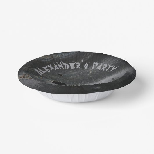 Black metal minimalistische man partij papieren kommen (Gebogen)