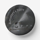 Black metal minimalistische man partij papieren kommen (Voorkant)