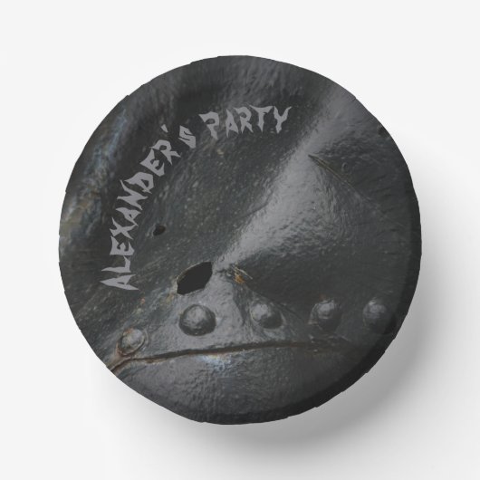 Black metal minimalistische man partij papieren kommen (Voorkant)