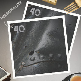 Black metal minimalistische man partij servet