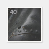 Black metal minimalistische man partij servet (Voorkant)