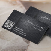 Black Metal QR Code Producer Visitekaartje