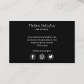 Black Metal Ripped Industrial Texture Visitekaartje (Achterkant)