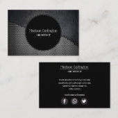 Black Metal Ripped Industrial Texture Visitekaartje (Voorkant / Achterkant)