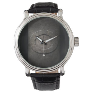 Black Metal Rustic O Monogram Watch Horloge