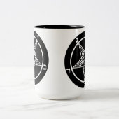 Black Metal SATAN Baphomet-mok 666 Tweekleurige Koffiemok (Center)