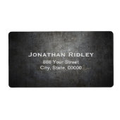 Black METAL Shipping Labels (Voorkant)