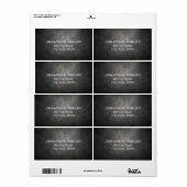 Black METAL Shipping Labels (Full Sheet)