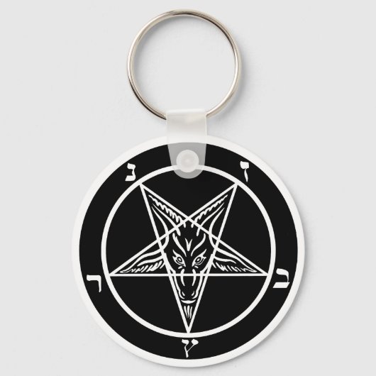 Black Metal sleutelhanger SATAN! (Voorkant)