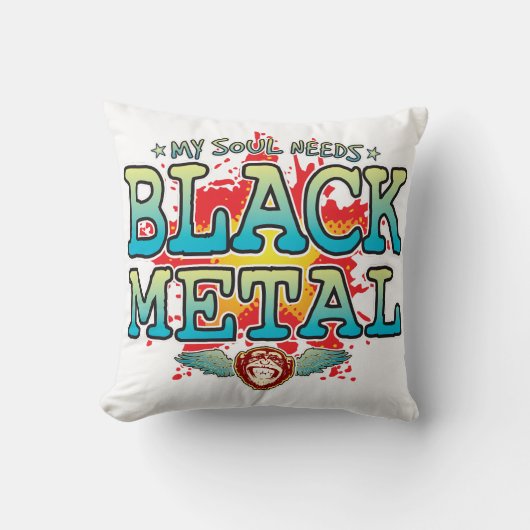 Black Metal Soul Cushion Kussen (Voorkant)