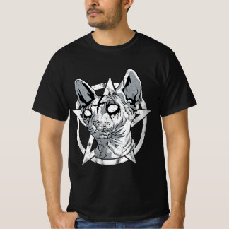 Black Metal Sphynx Cat Gothic and Death Metal Sphi T-shirt