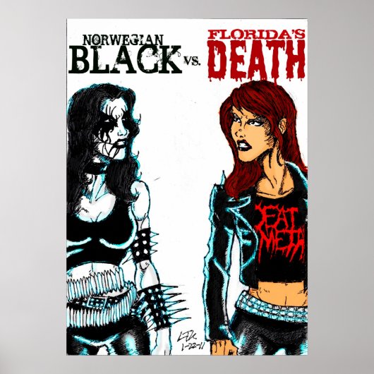 Black Metal Vs. Death Metal Poster (Voorkant)