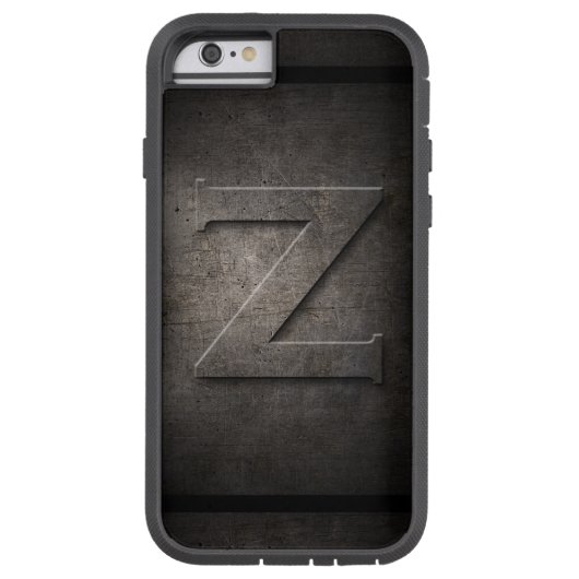 Black Metal Z Monogram Iphone Case (Achterkant)