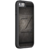 Black Metal Z Monogram Iphone Case (Achterkant/Rechts)