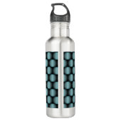 Black Metallic Abstract mandje weve legant afbeeld Waterfles (Achterkant)