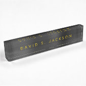 Black Metallic Corporate Custom Professional Naambordje