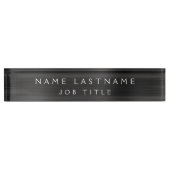 Black Metallic Corporate Custom Professional Naambordje (Voorkant)