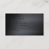 Black Metallic Gold Damask Corporate Business Visitekaartje (Achterkant)