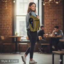 Black Metallic Gold Stripe Pattern Stylish