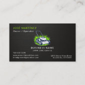 Black Metallic Green Lawn Care Service  Visitekaartje (Voorkant)
