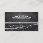 Black Metallic Pattern | Zwarte marmer Visitekaartje (Achterkant)