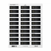 Black Metallic Return Label (Full Sheet)