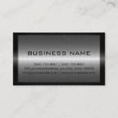 Black Metallic Silver Grey Steel Metal Kijk Visitekaartje (Achterkant)